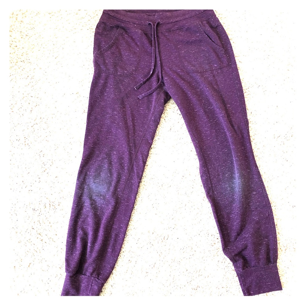32Under Heat Purple Heather Drawstring Joggers XS
